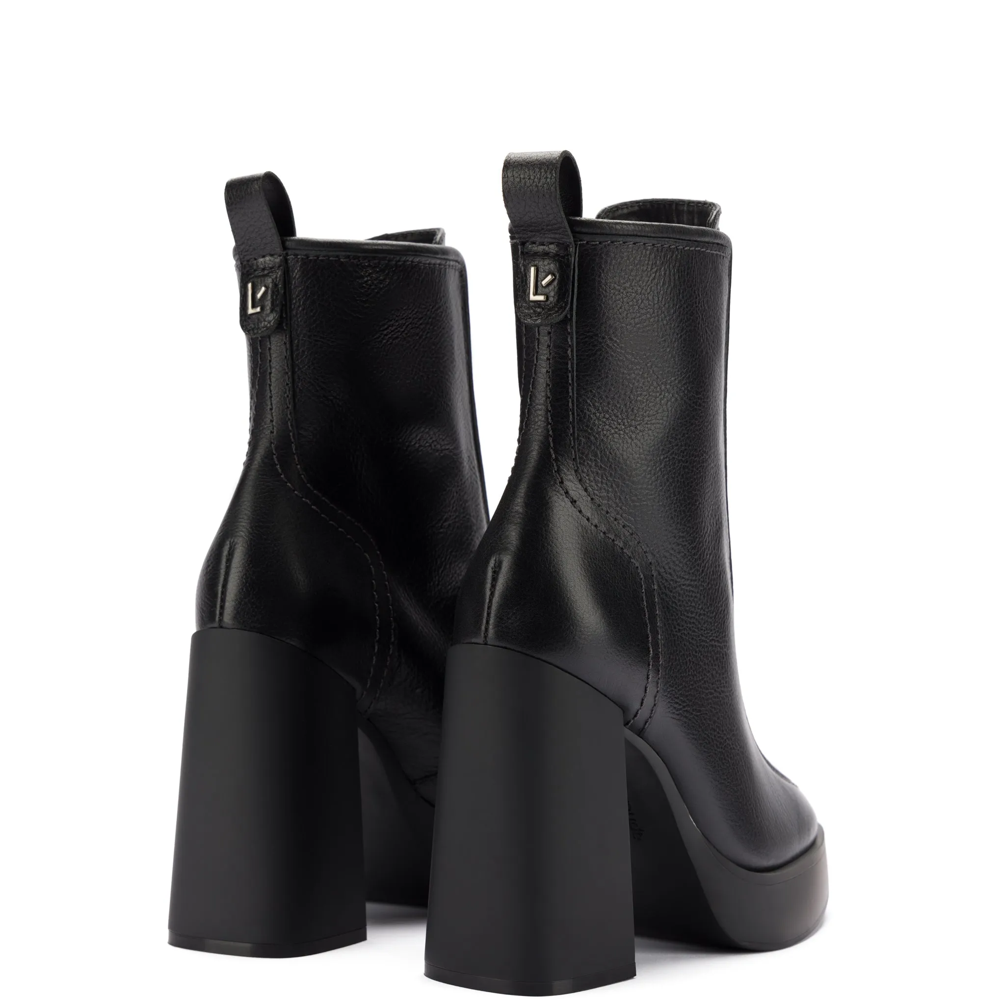 Nicole Hi Boot In Black Leather sold by Larroude product image thumbnail 3