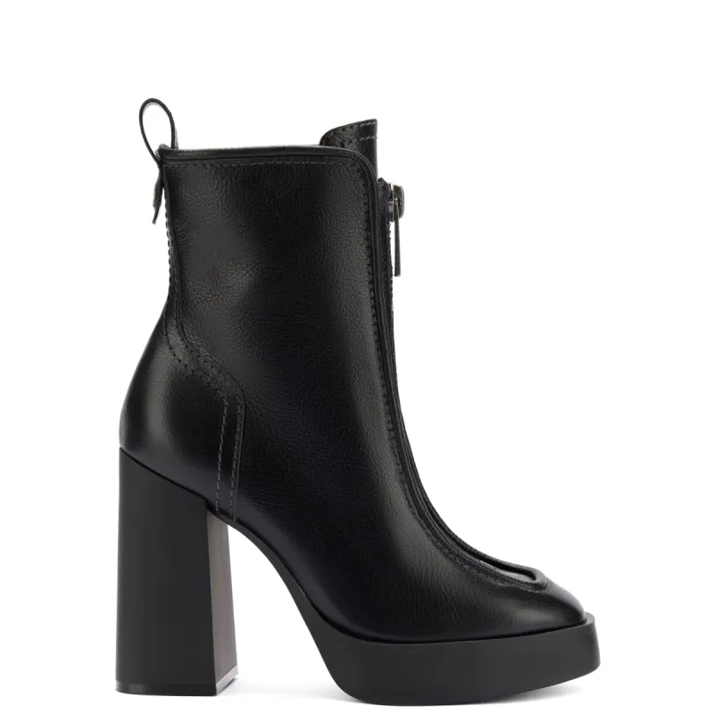 Nicole Hi Boot In Black Leather made by Larroude