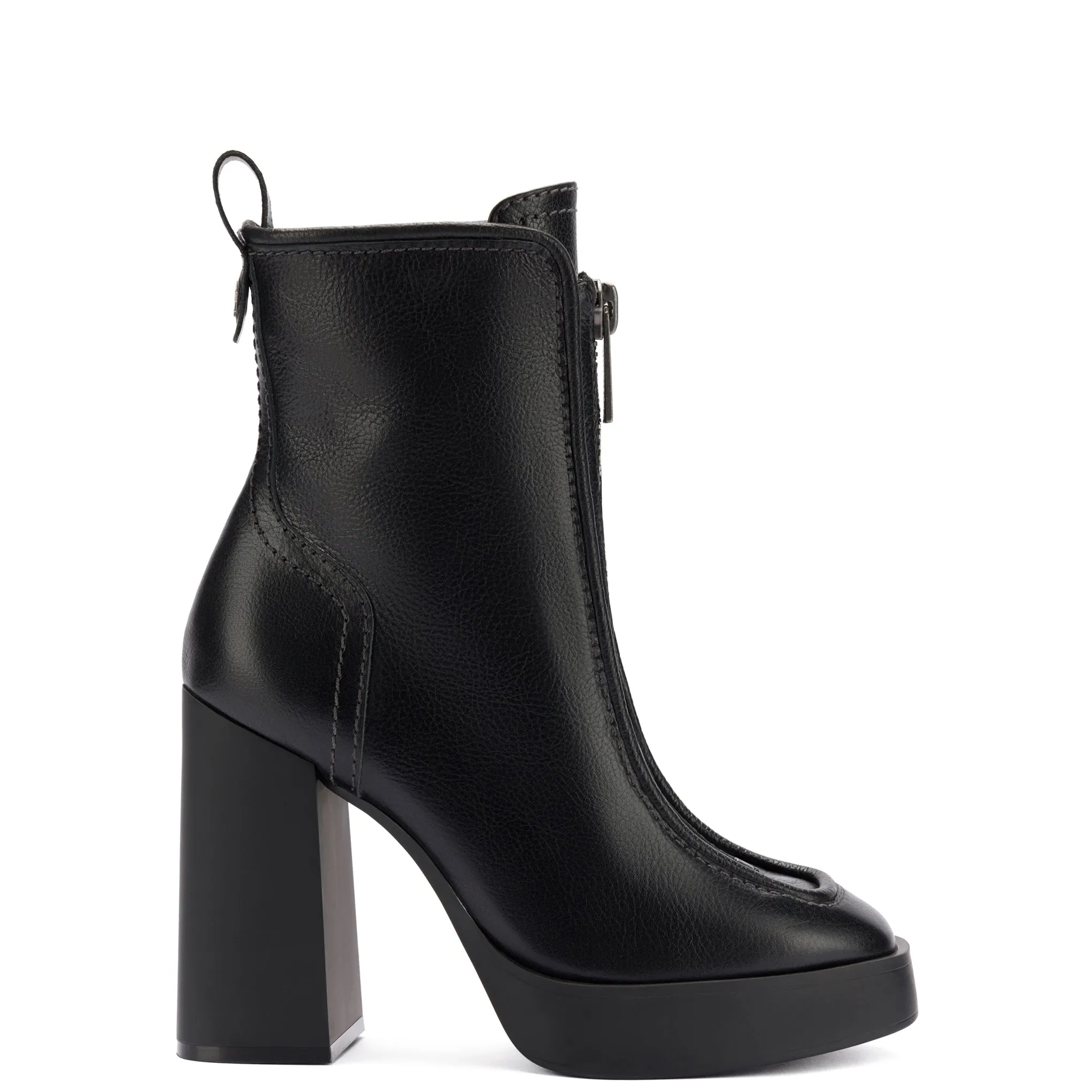 Nicole Hi Boot In Black Leather sold by Larroude