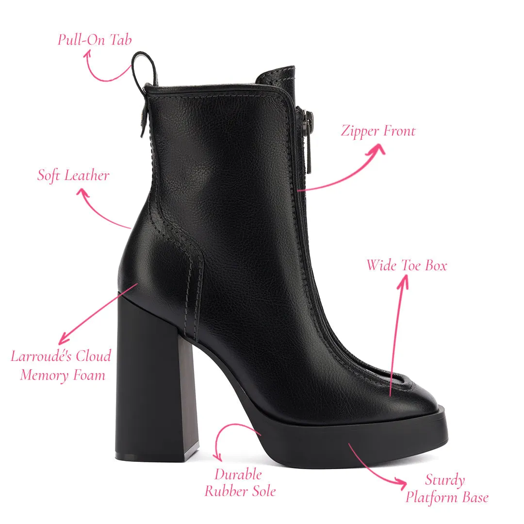 Nicole Hi Boot In Black Leather sold by Larroude product image thumbnail 5