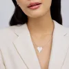 Jumbo Pave Heart Necklace sold by Larroude