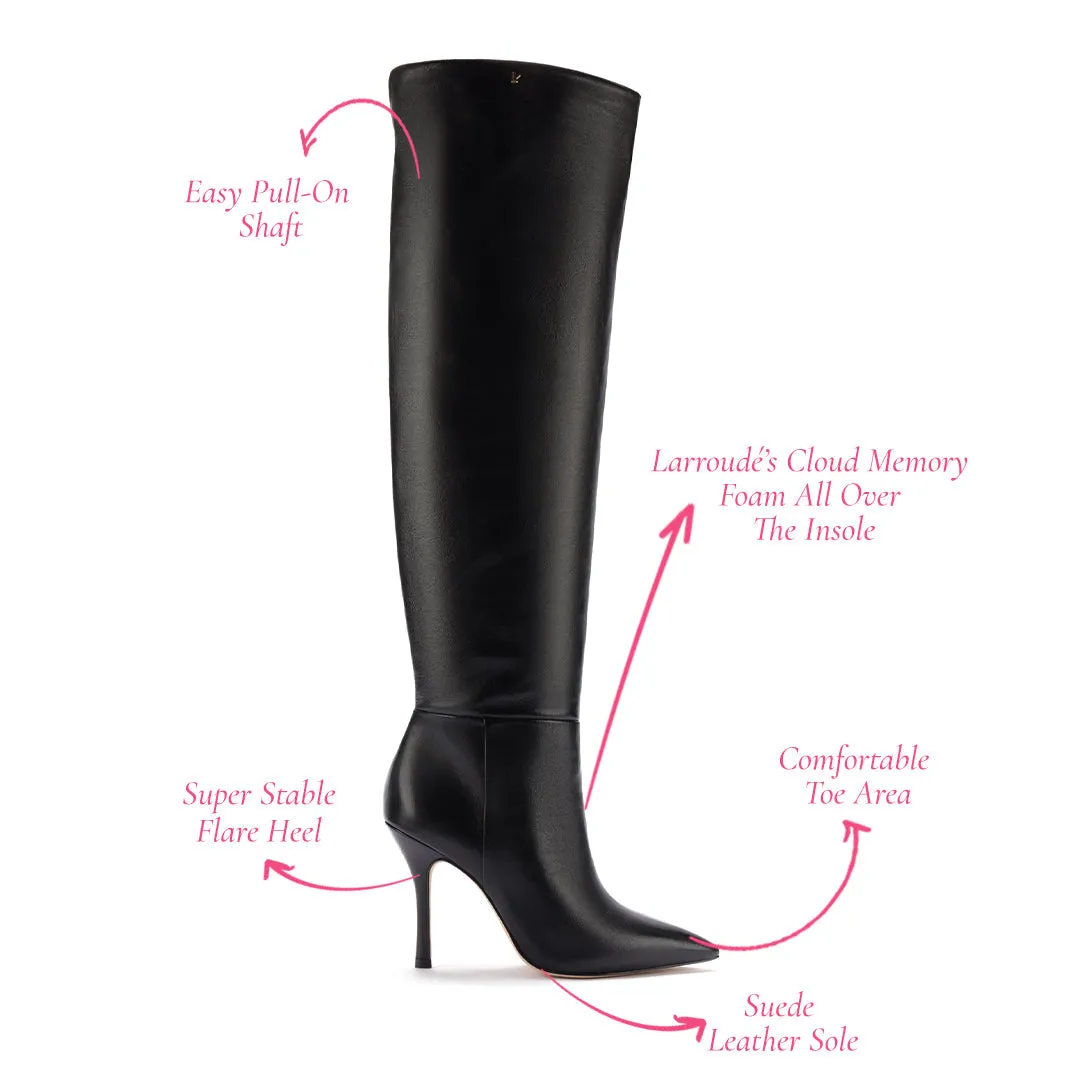 Kate Hi Boot In Black Leather sold by Larroude product image thumbnail 5