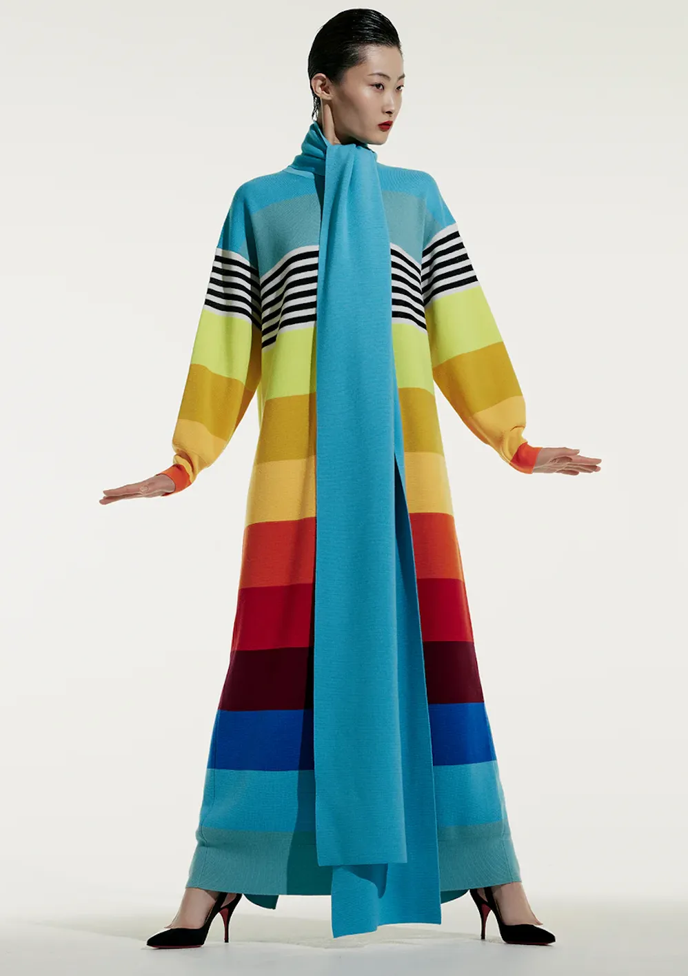 SCARF NECK MAXI SWEATER DRESS sold by Larroude product image thumbnail 2