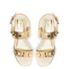 Madison Flat In Gold Metallic Leather sold by Larroude