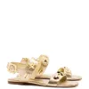 Madison Flat In Gold Metallic Leather sold by Larroude