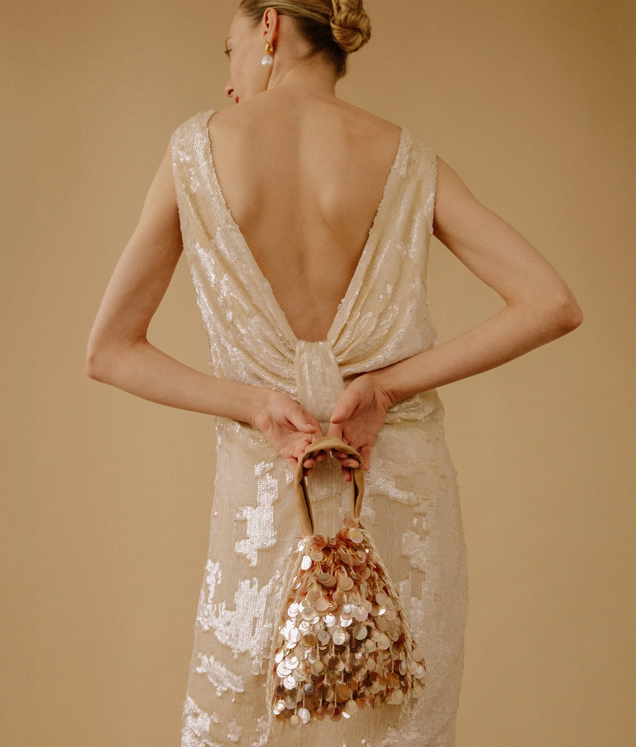 Gala Bag in Champagne Sequin sold by Larroude product image thumbnail 4