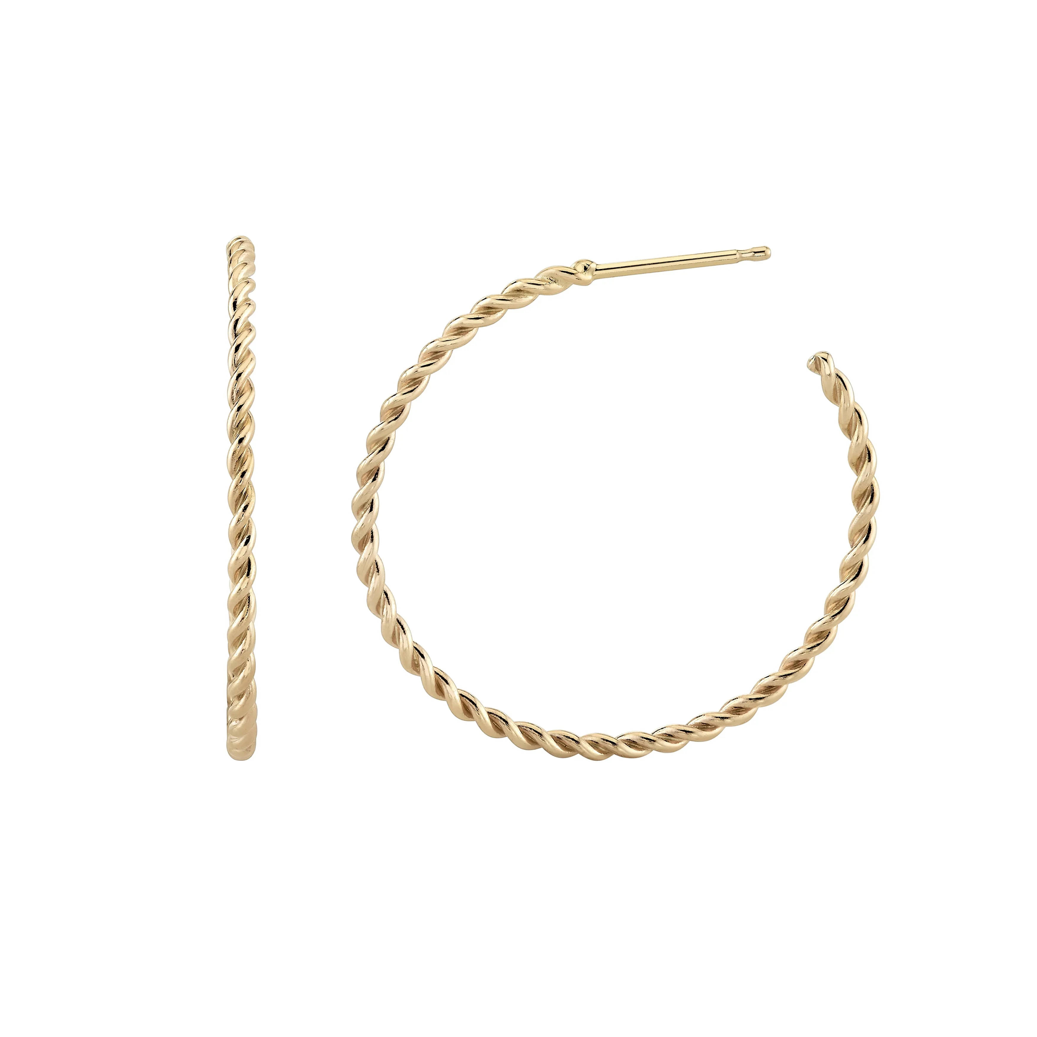 Skinny Twine Hoops sold by Larroude