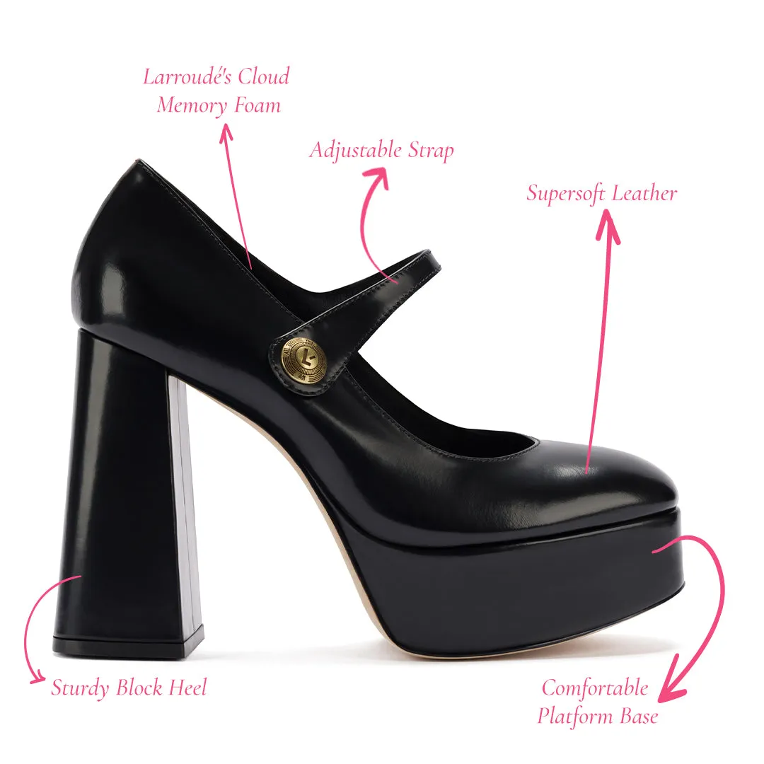 Emma Pump In Black Leather sold by Larroude product image thumbnail 5