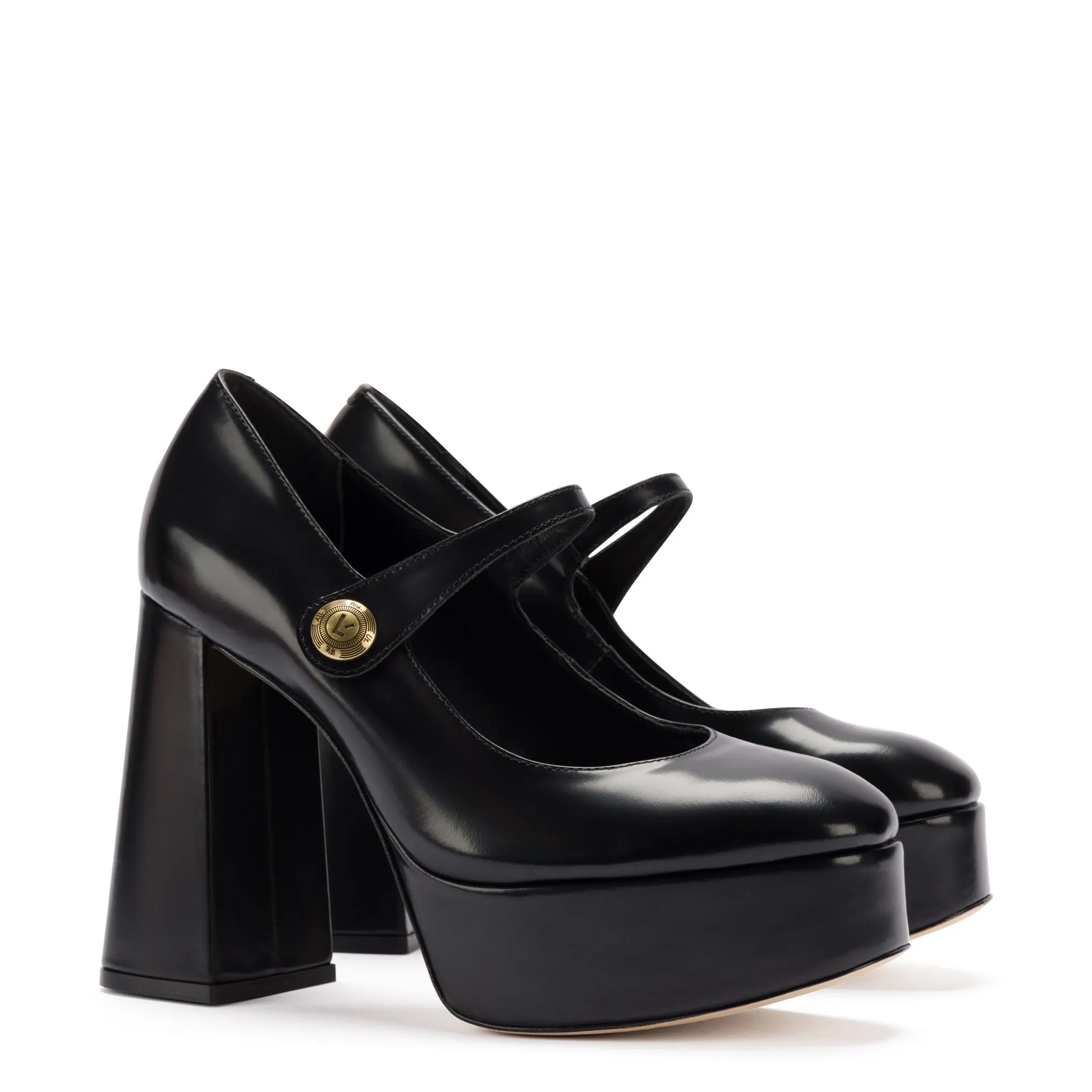Emma Pump In Black Leather sold by Larroude product image thumbnail 2