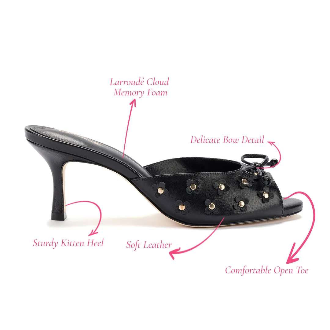Jasmine Mule In Black Leather sold by Larroude product image thumbnail 5