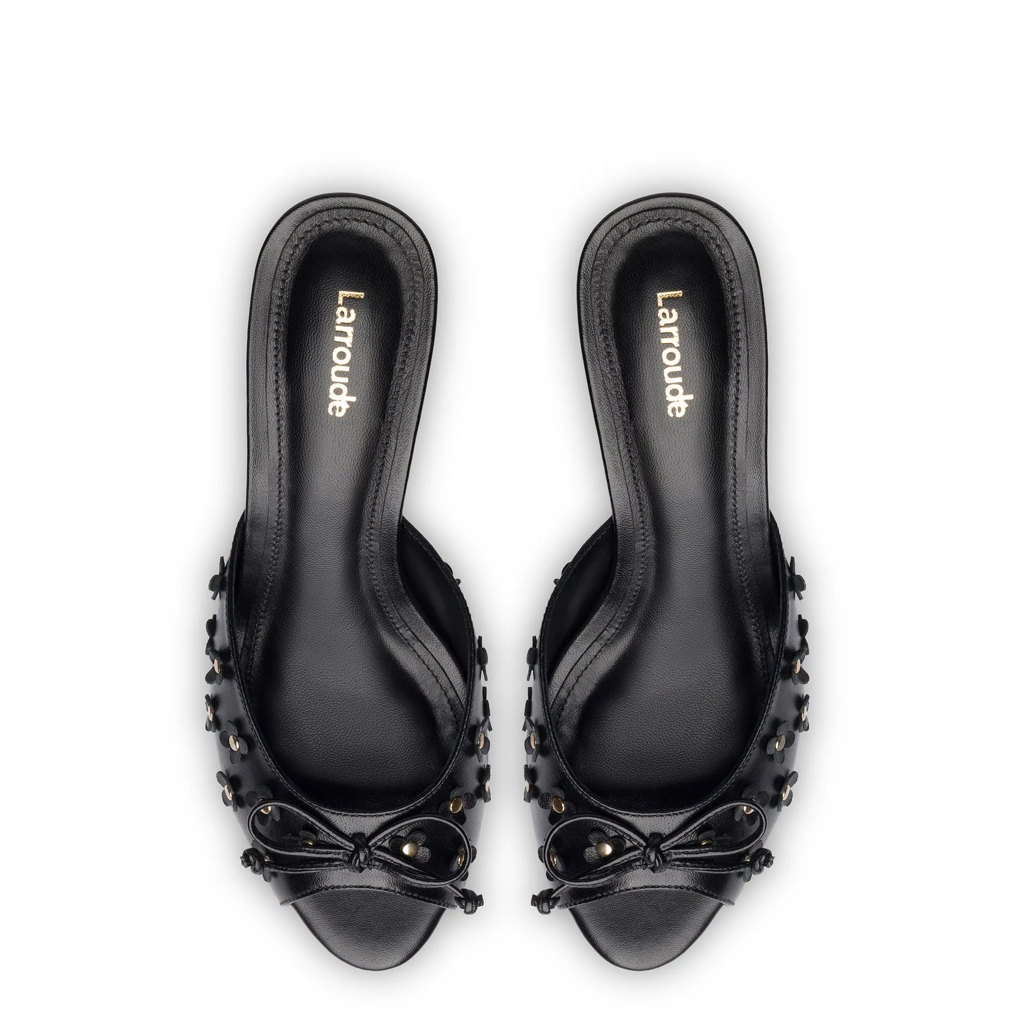 Jasmine Mule In Black Leather sold by Larroude product image thumbnail 3