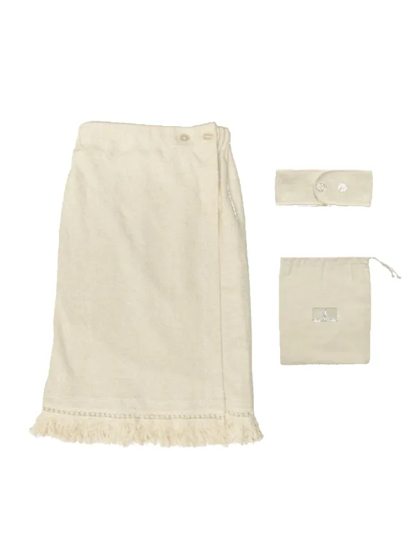 The Japanese Terry Bath Wrap Set made by Larroude