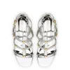 Harmony Block Sandal In Silver Specchio sold by Larroude