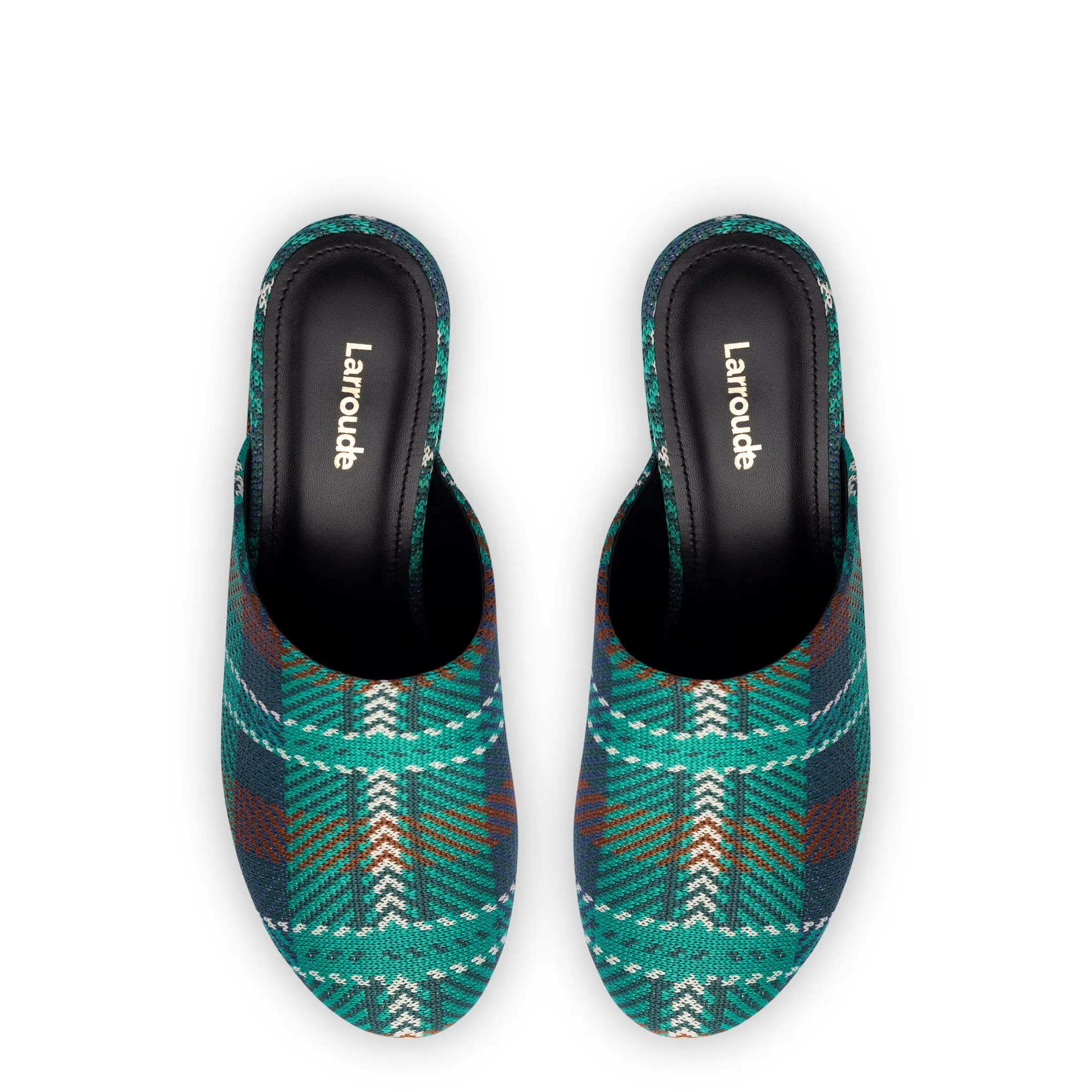 Miso Platform Clog In Green Tartan Knit sold by Larroude product image thumbnail 3