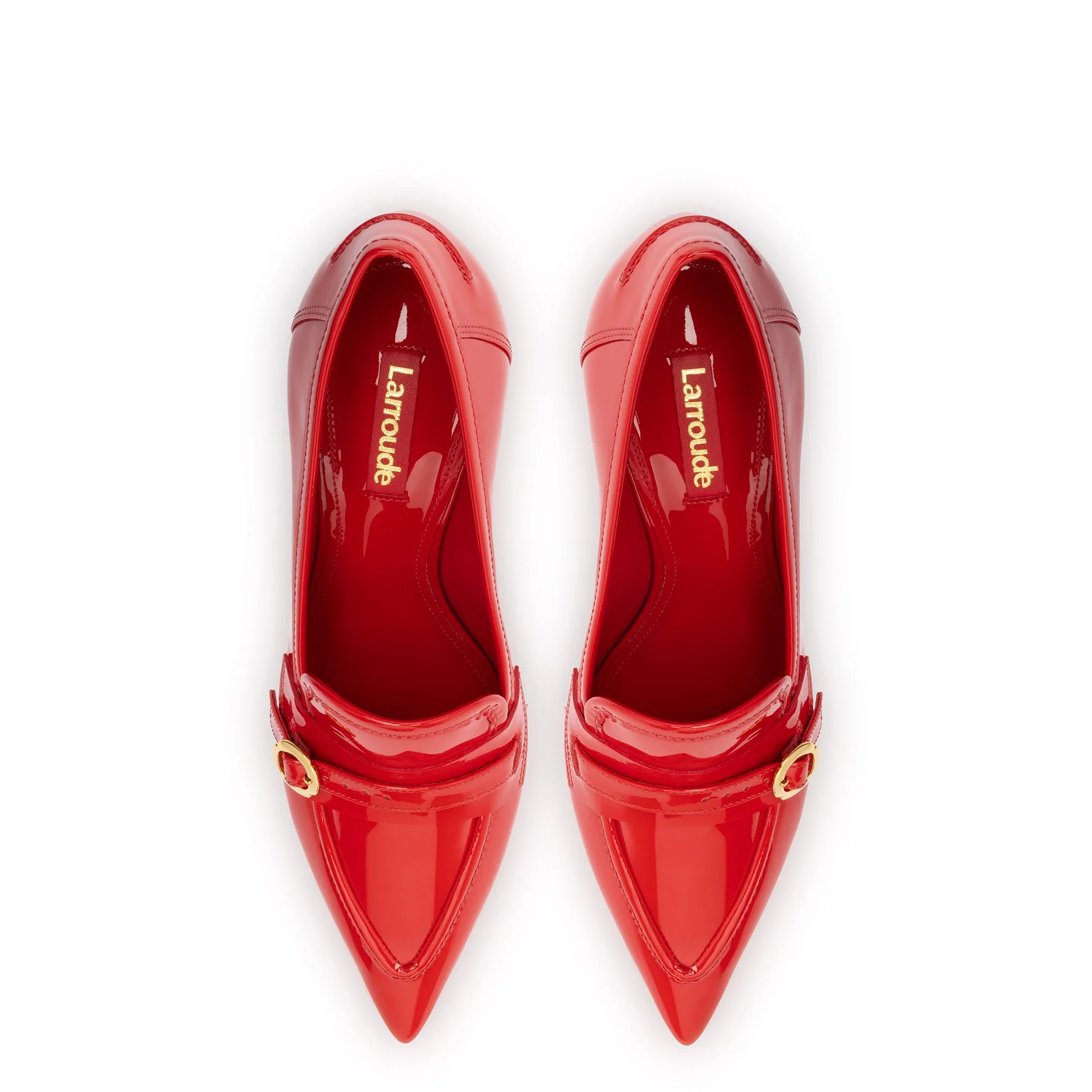 Susan Pump In Scarlet Patent Leather sold by Larroude product image thumbnail 3