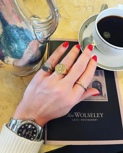 Zodiac Signet Ring sold by Larroude product image thumbnail 5