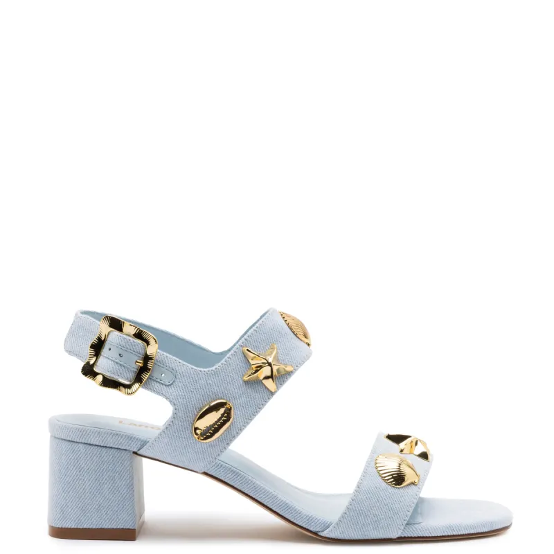 Madison Block In Maya Denim sold by Larroude