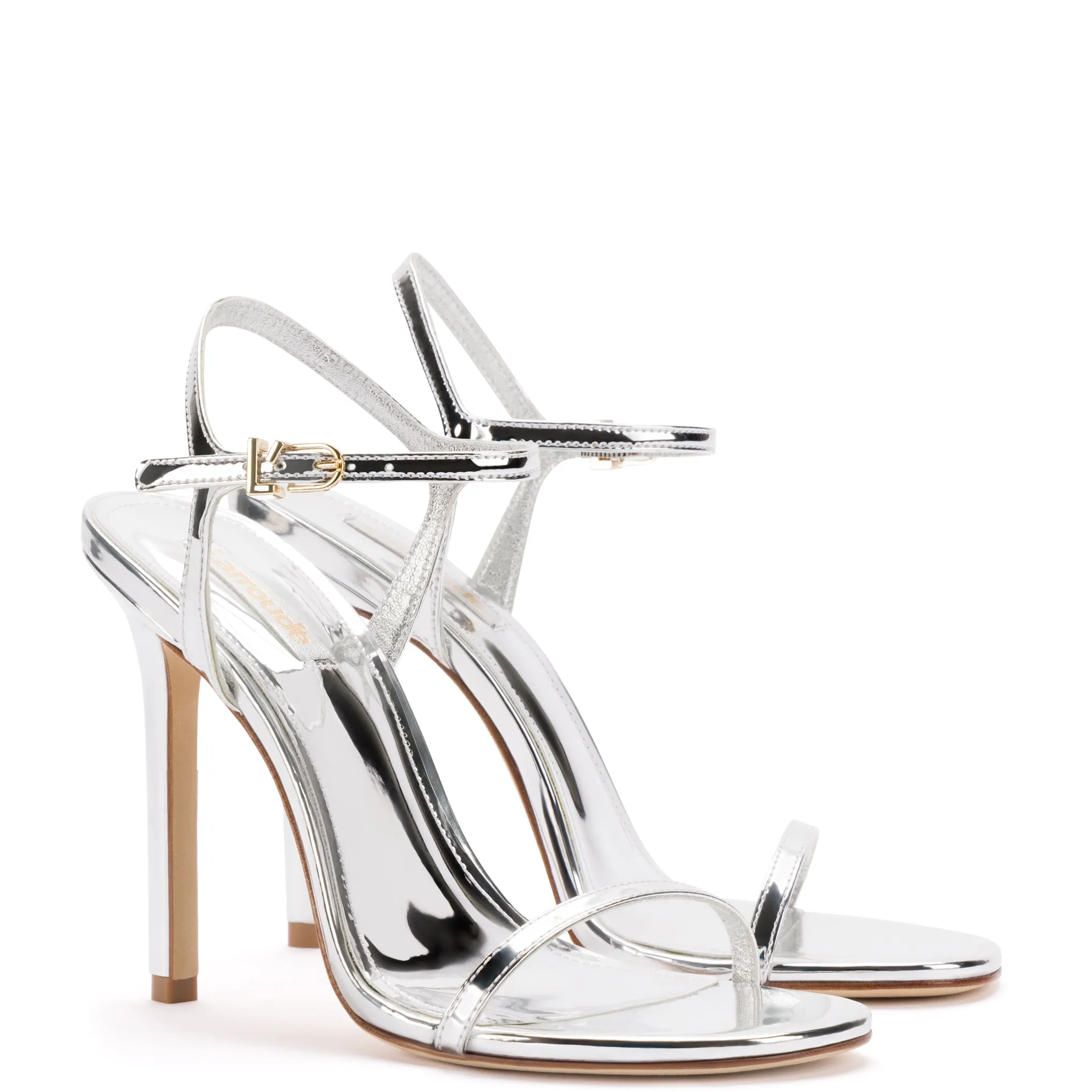 Venus Sandal In Silver Specchio sold by Larroude product image thumbnail 2