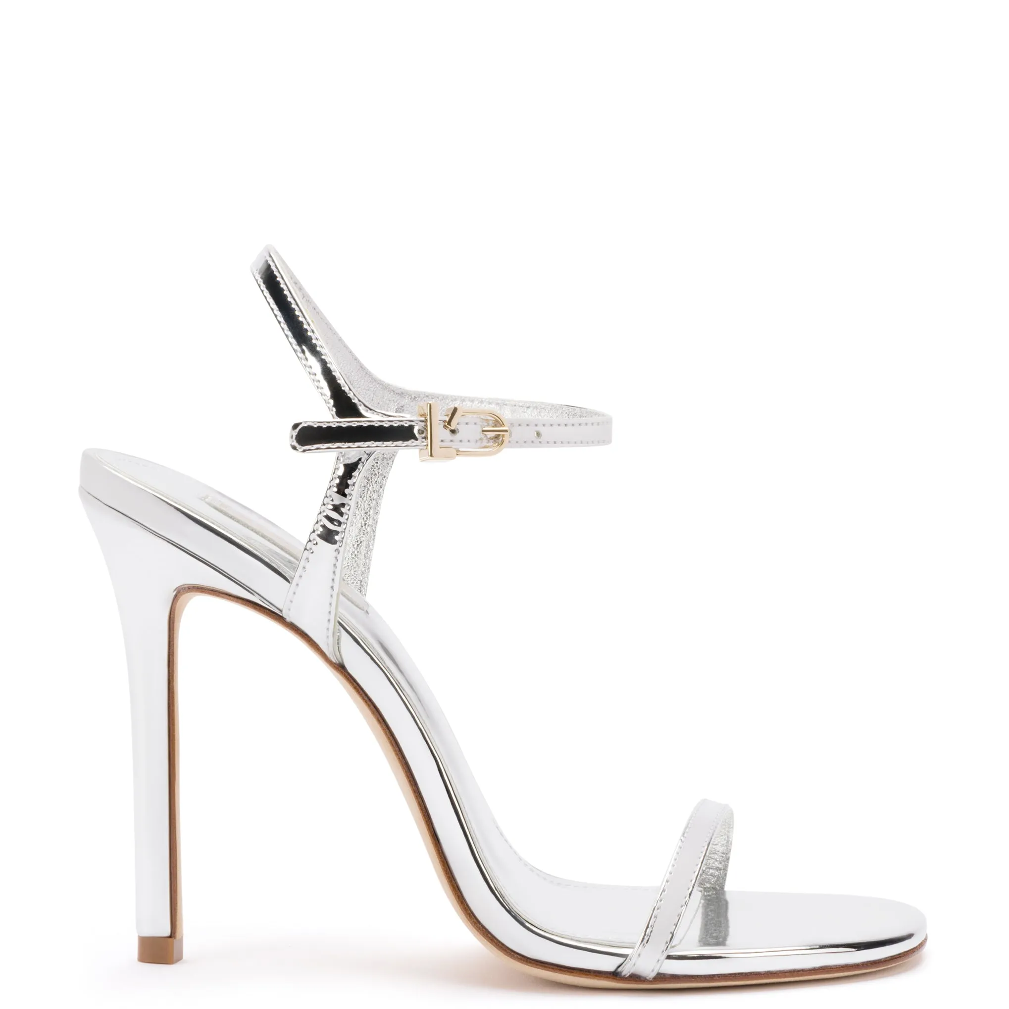 Venus Sandal In Silver Specchio sold by Larroude