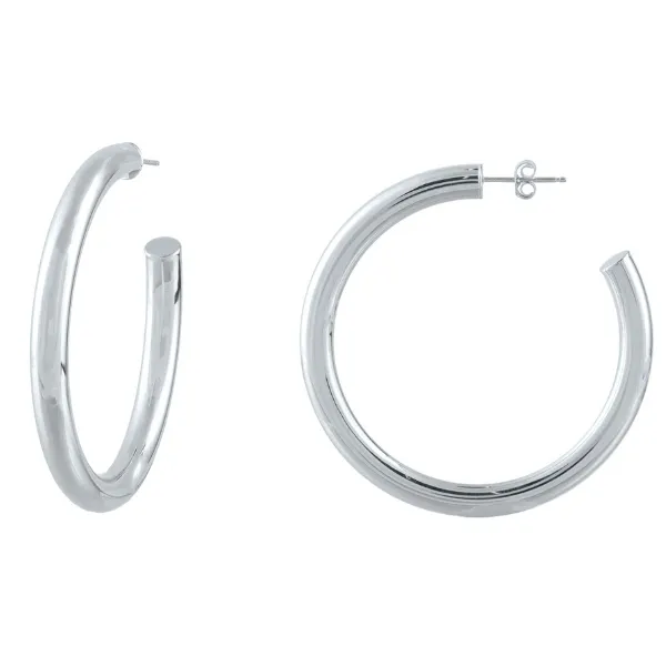 50mm Tube Hoop Earrings sold by Larroude product image thumbnail 3