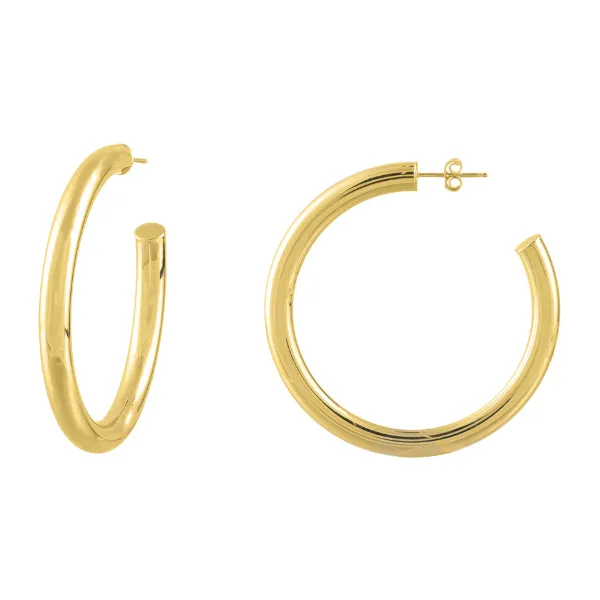 50mm Tube Hoop Earrings sold by Larroude