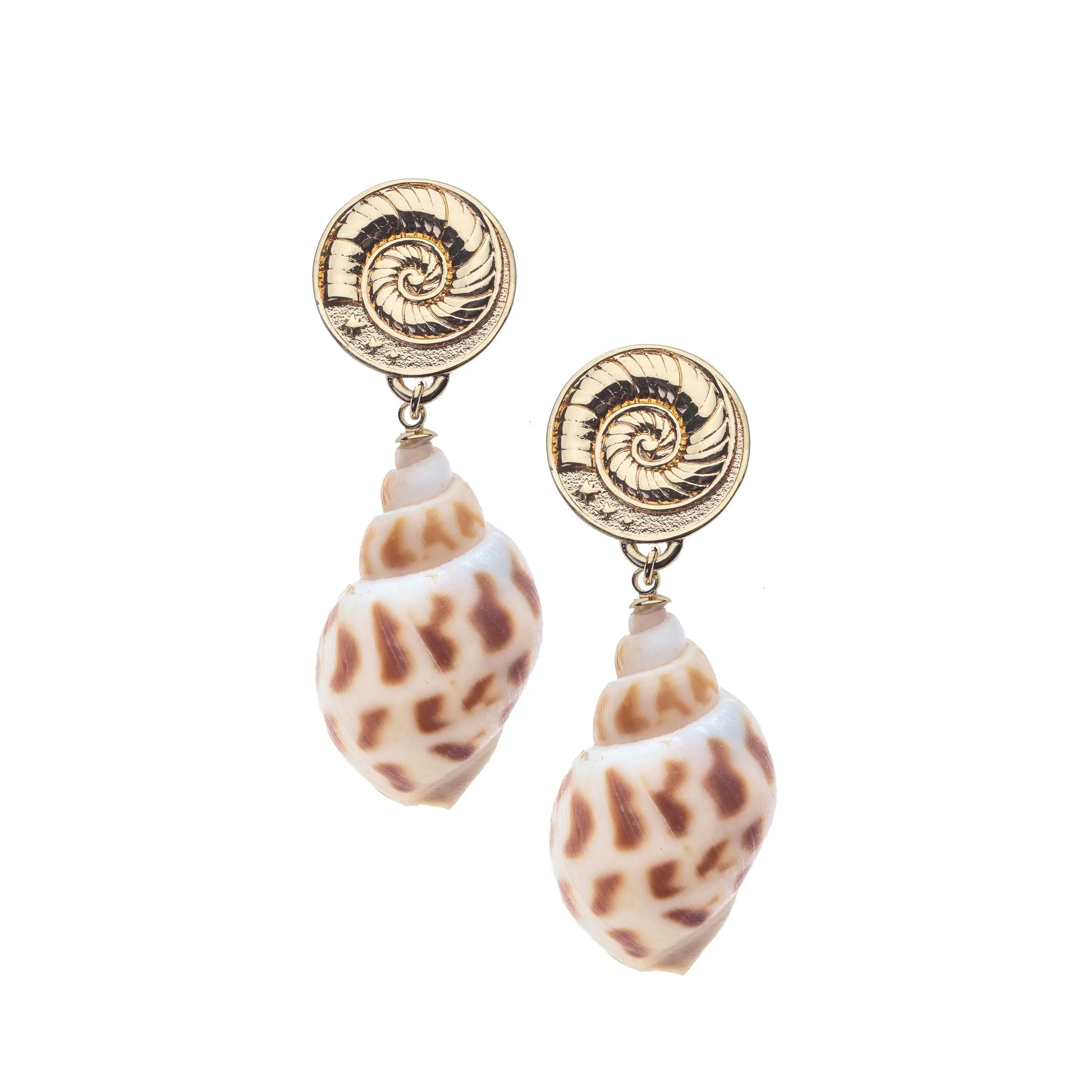 INSPIRATION Shell Drop Earrings sold by Larroude