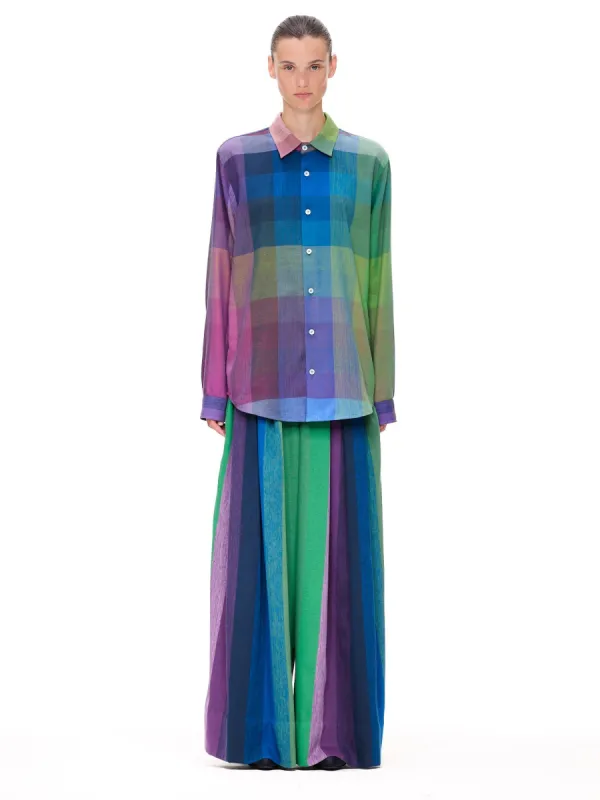 The High Waisted Trouser : Stripe 69 sold by Larroude