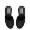 Larroudé x Jennifer Fisher Wedge Mule In Black Raffia sold by Larroude