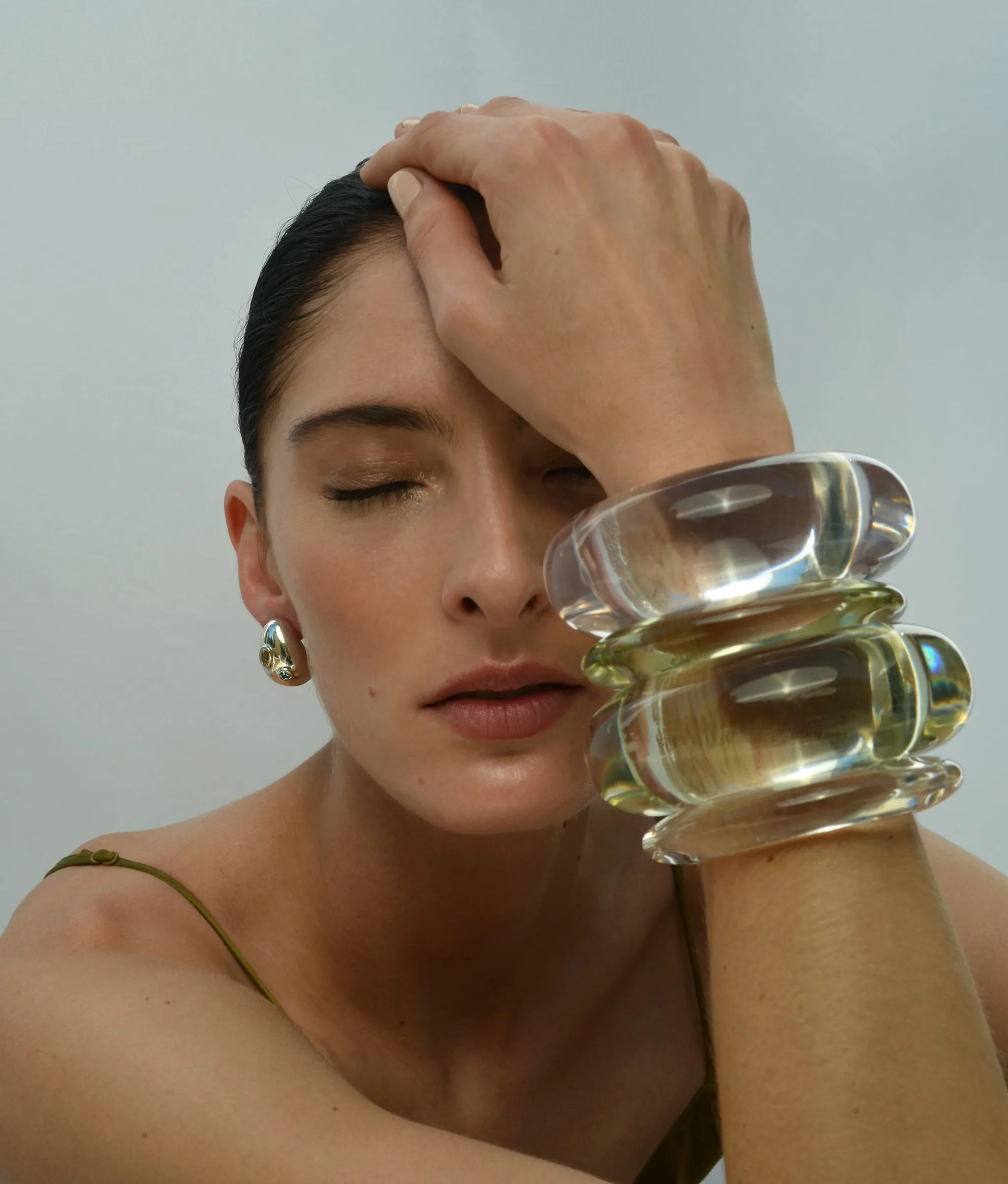 Ridge Cuff in Lime sold by Larroude product image thumbnail 4