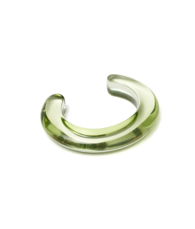 Ridge Cuff in Lime sold by Larroude
