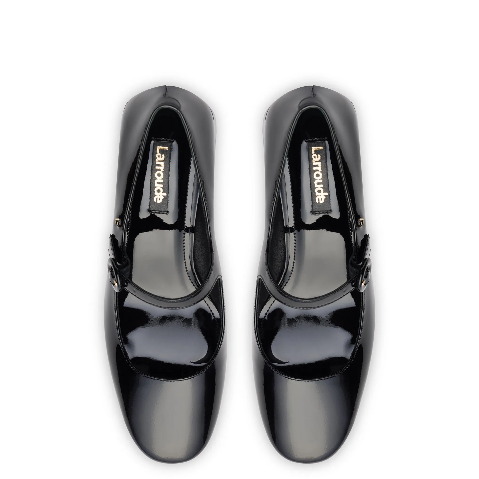 Blair Block Pump In Black Patent sold by Larroude product image thumbnail 3