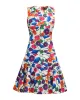 Paneled dress in Wild Tie-Dye Poppies sold by Larroude