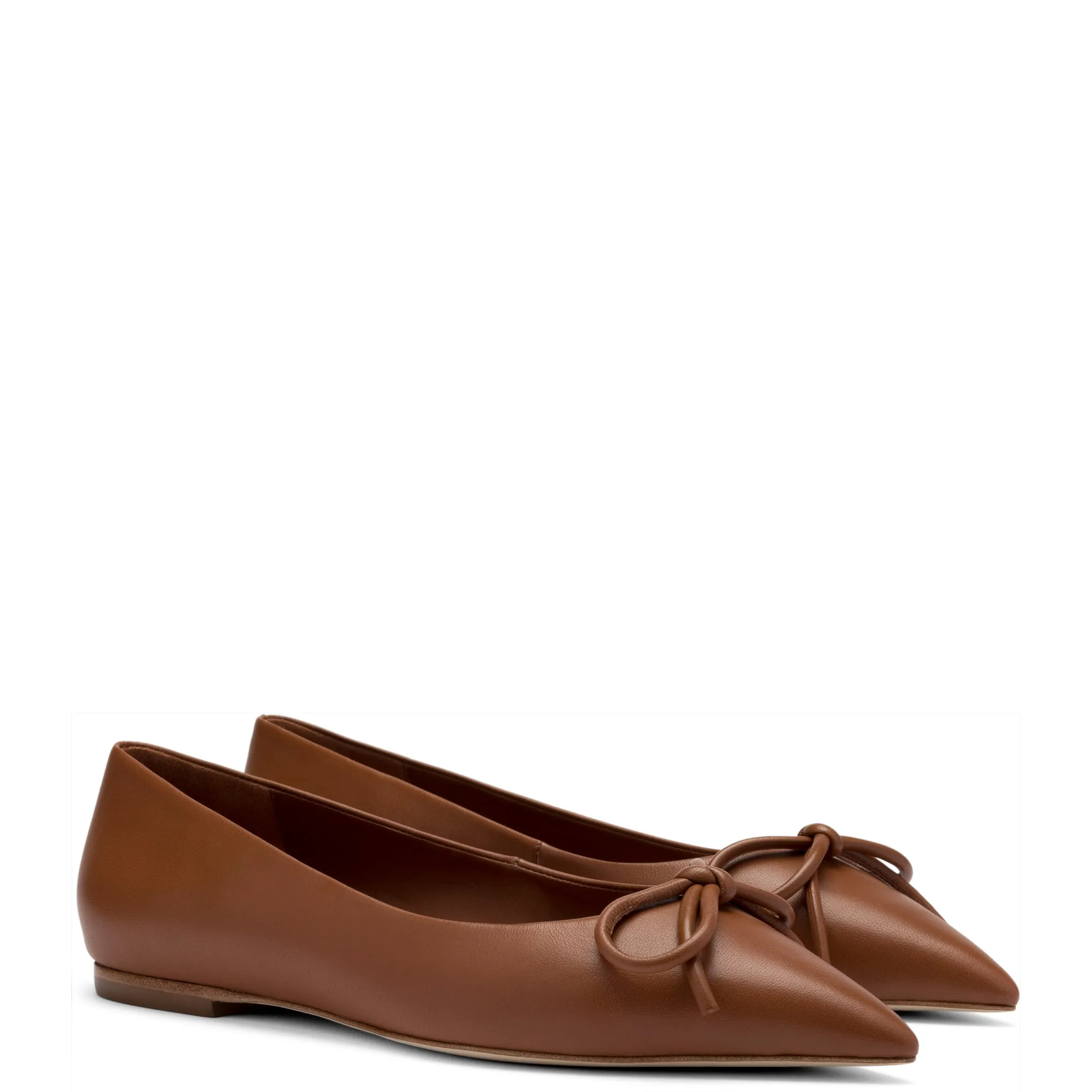 Lee Flat In Caramel Leather sold by Larroude product image thumbnail 2