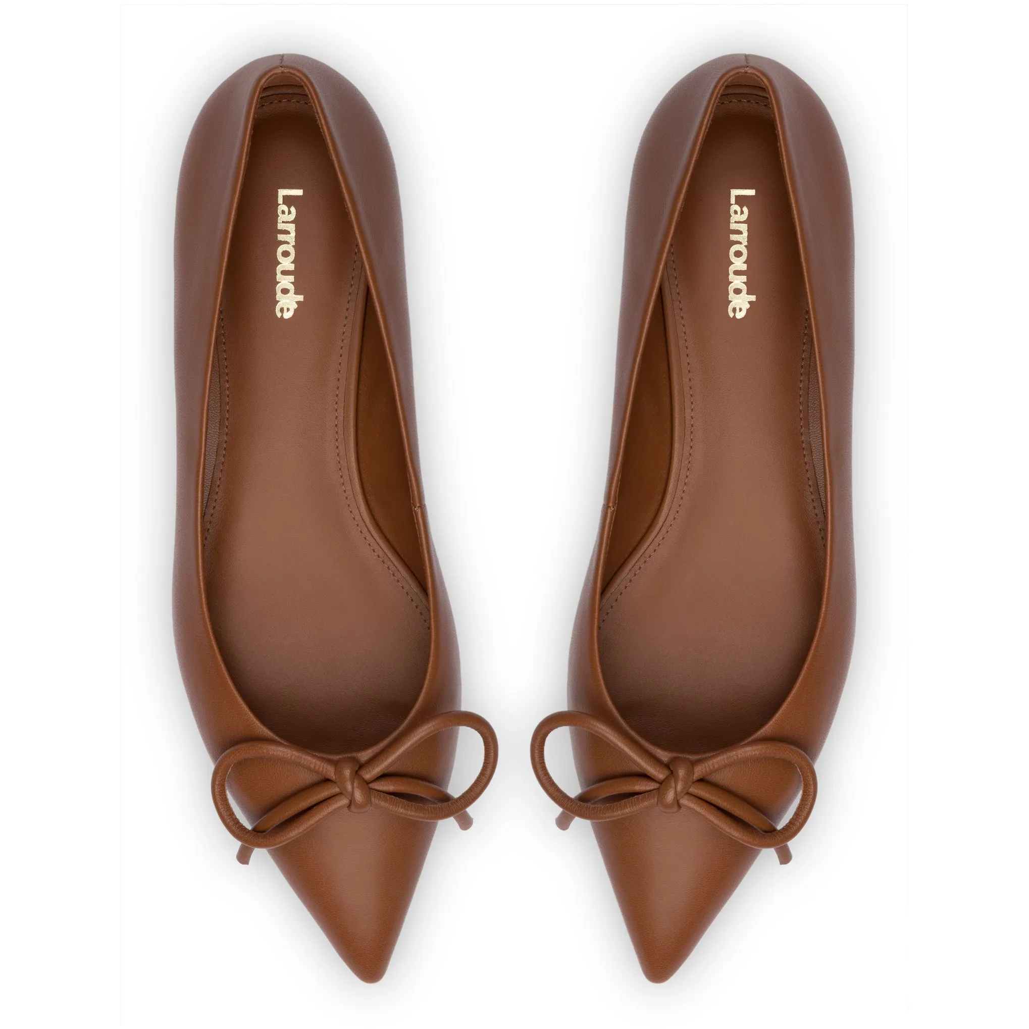 Lee Flat In Caramel Leather sold by Larroude product image thumbnail 3