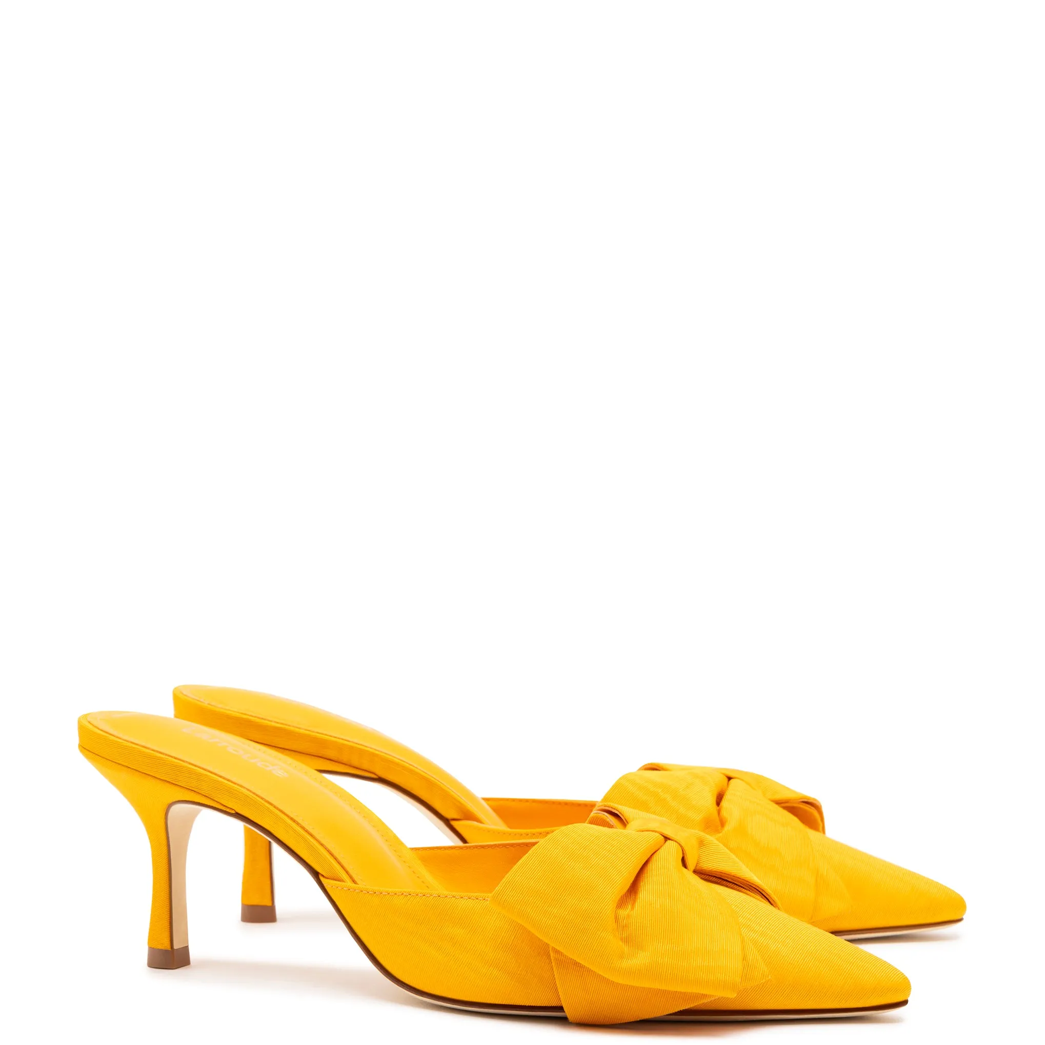 Mini Elle Pump in Mango Fabric sold by Larroude product image thumbnail 2
