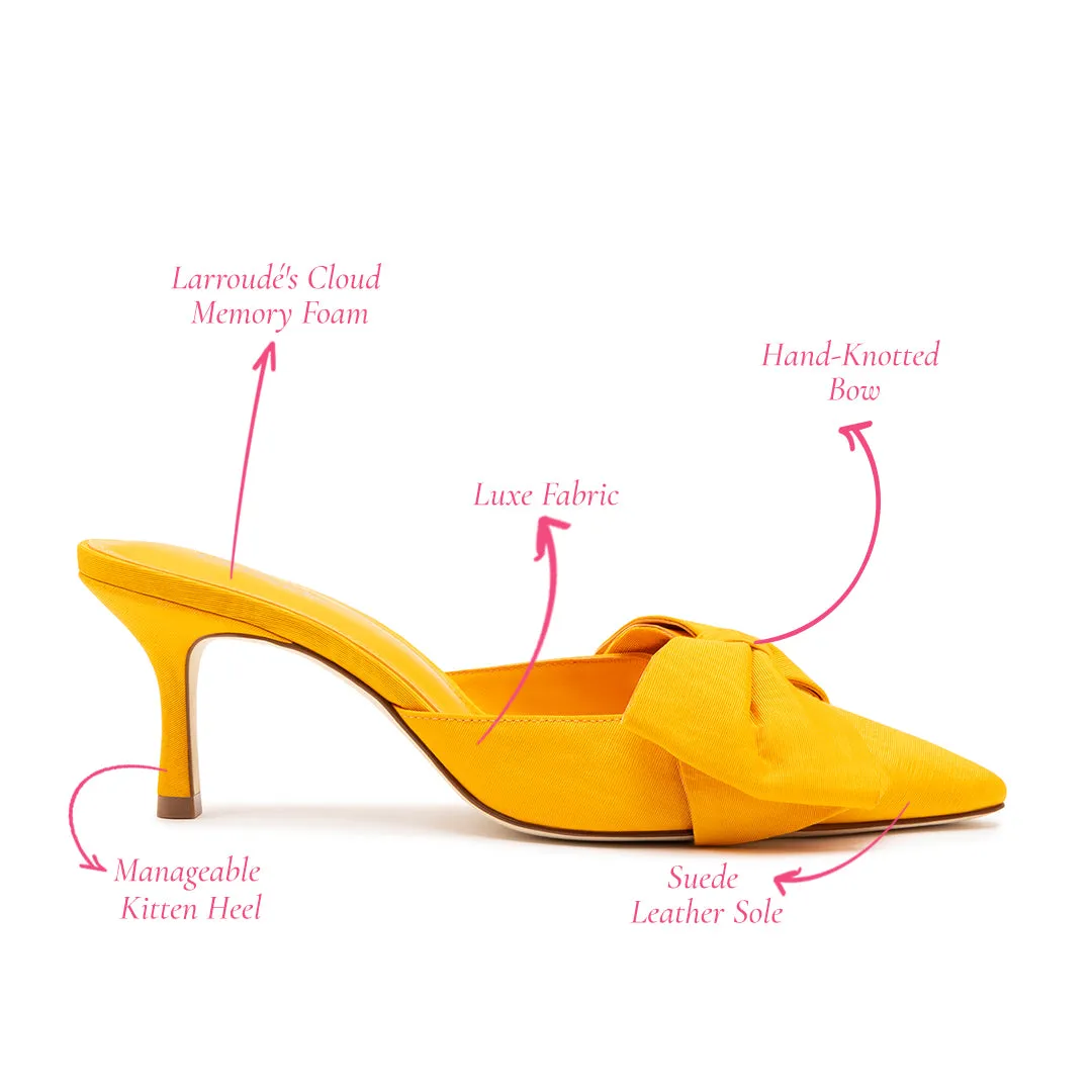 Mini Elle Pump in Mango Fabric sold by Larroude product image thumbnail 5