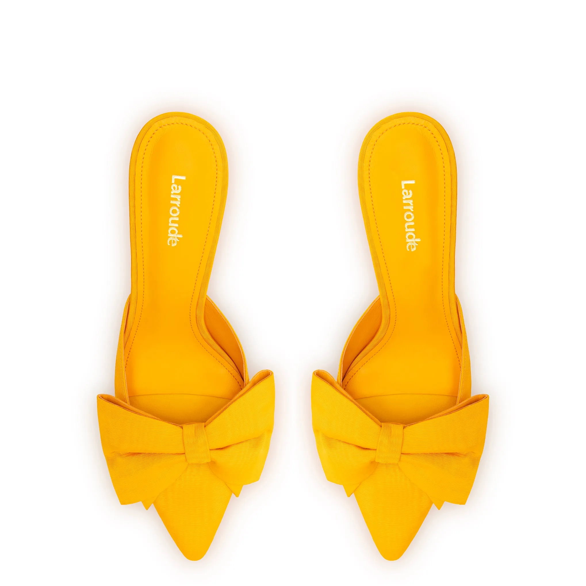 Mini Elle Pump in Mango Fabric sold by Larroude product image thumbnail 3