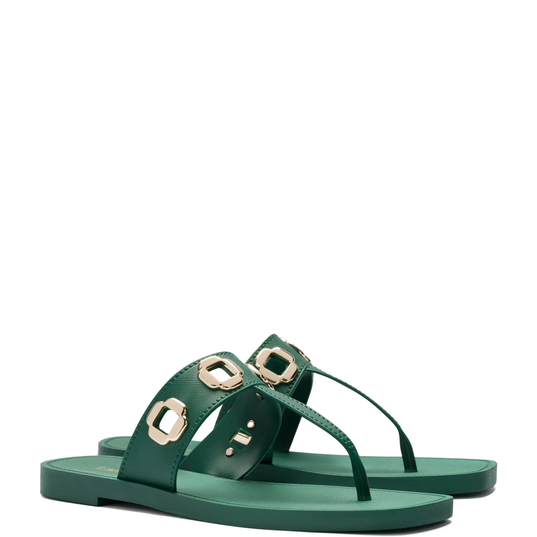 Milan S In Emerald PVC sold by Larroude product image thumbnail 2