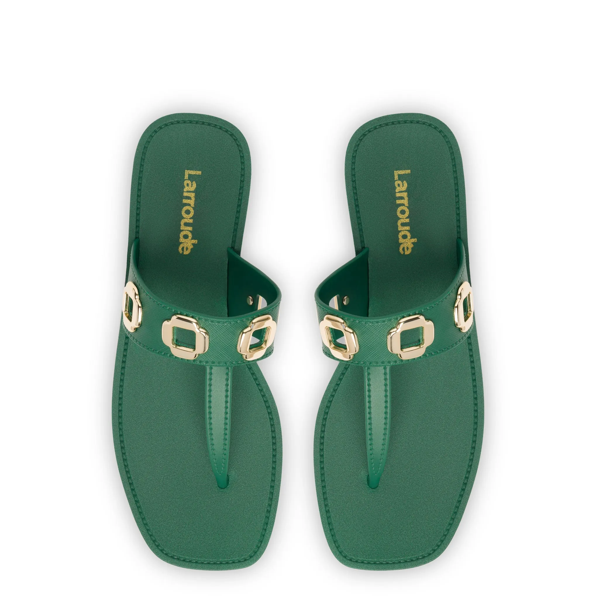 Milan S In Emerald PVC sold by Larroude product image thumbnail 3