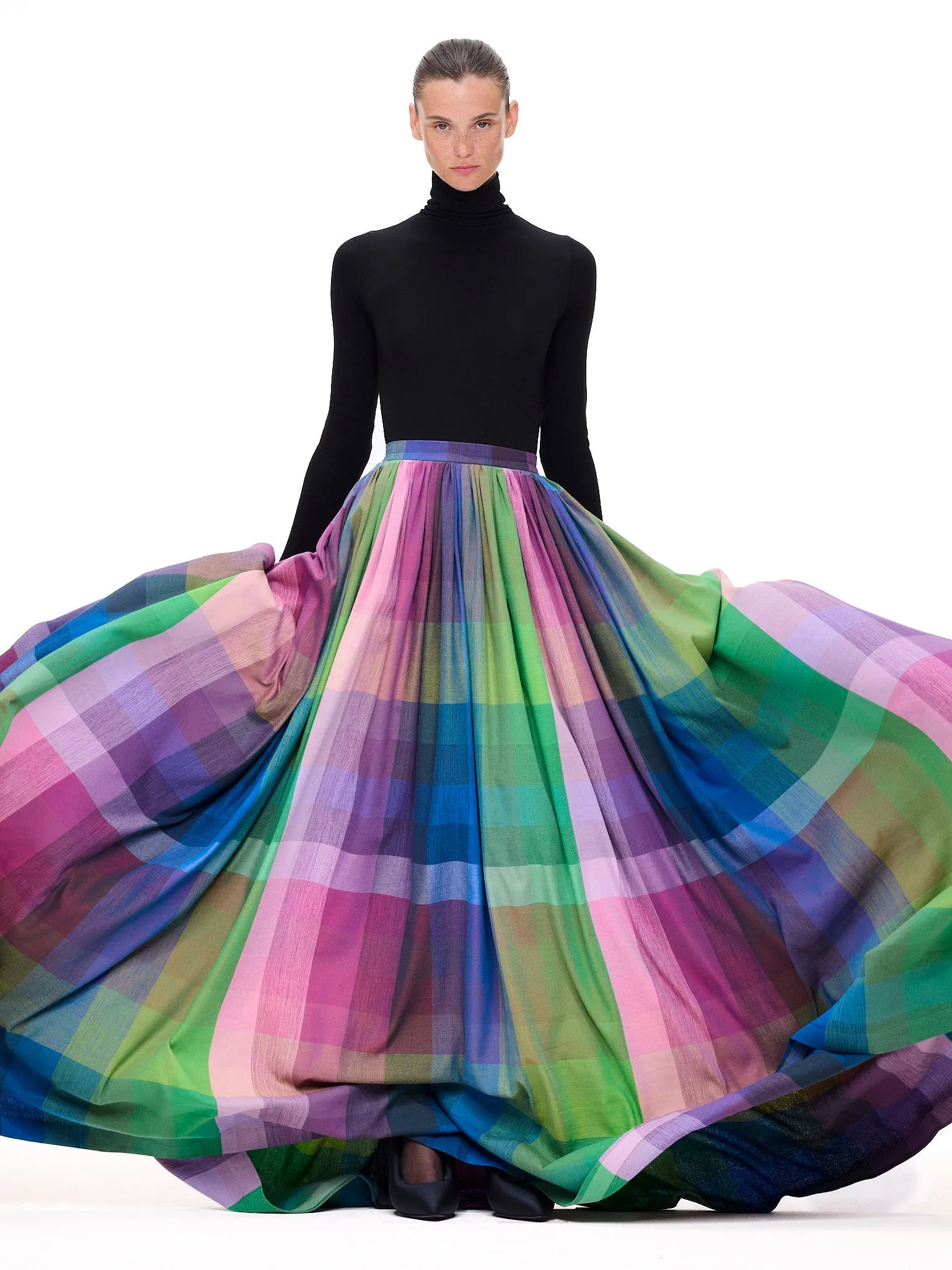 The Puffer Skirt : Plaid sold by Larroude product image thumbnail 5