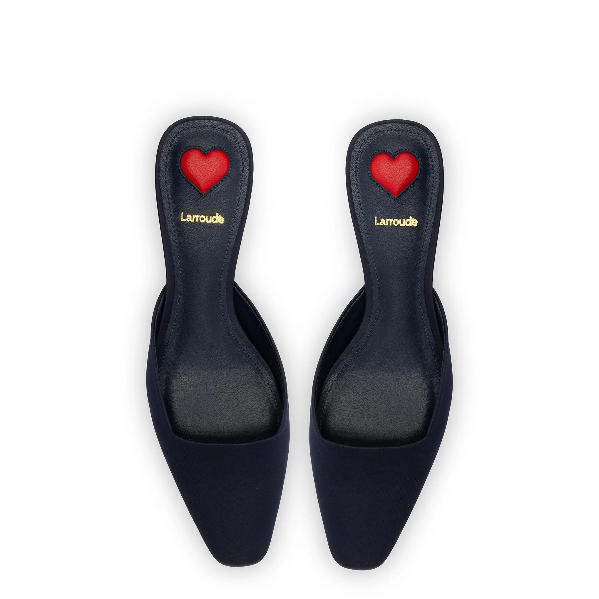 Amal Mule In Ocean Satin sold by Larroude product image thumbnail 3