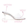 Vivi Lucite Hi Mule In Silver Specchio sold by Larroude