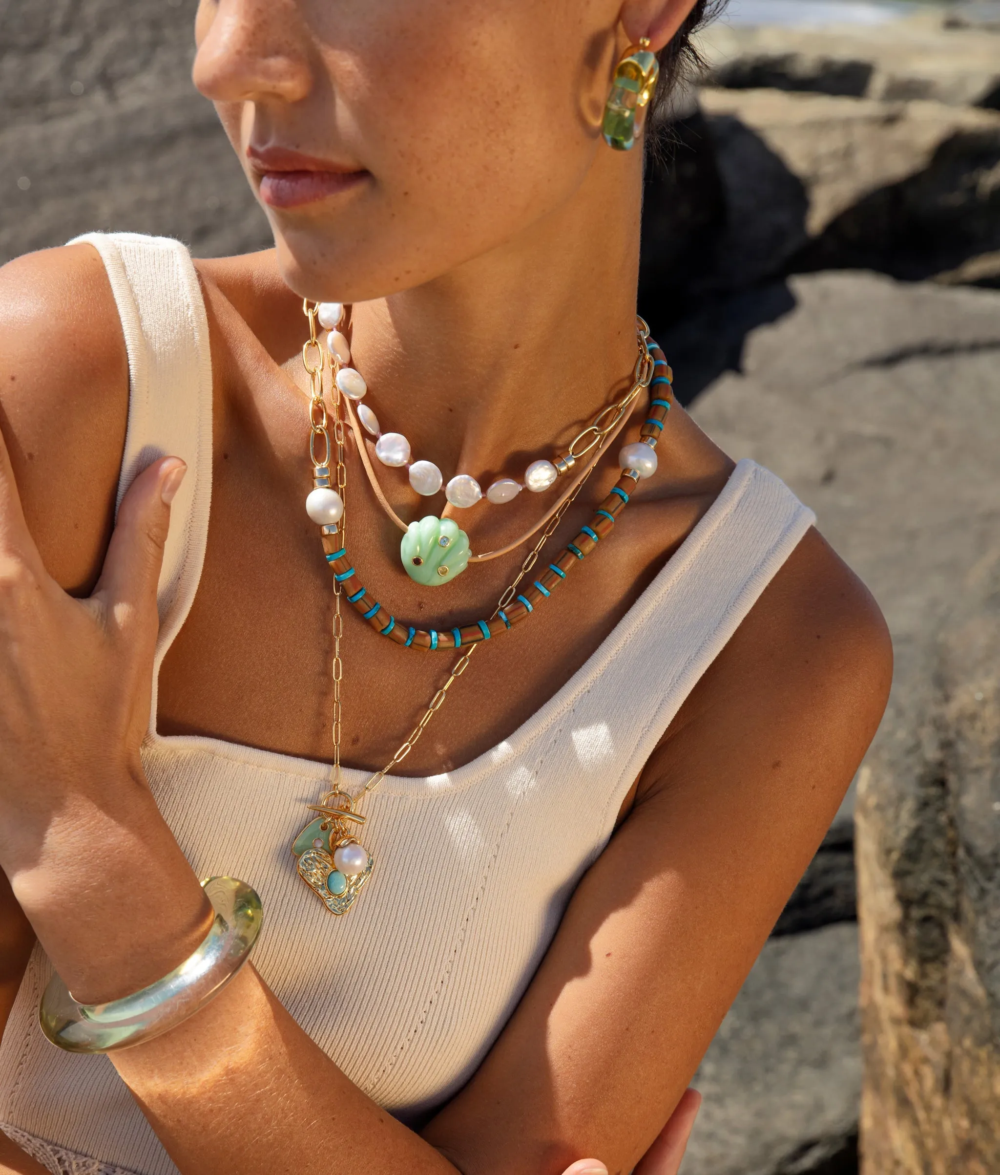Mint Grotto Necklace sold by Larroude product image thumbnail 2