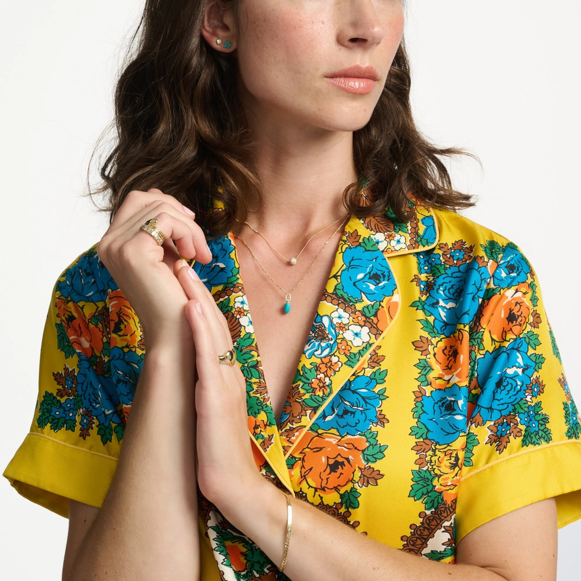 Turquoise and Tourmaline Aurora Studs sold by Larroude product image thumbnail 4