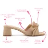 Brigitte Ruffle Mule In Beige Raffia sold by Larroude