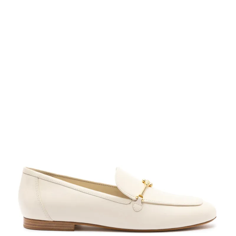 Katherine Loafer In Ivory Leather sold by Larroude