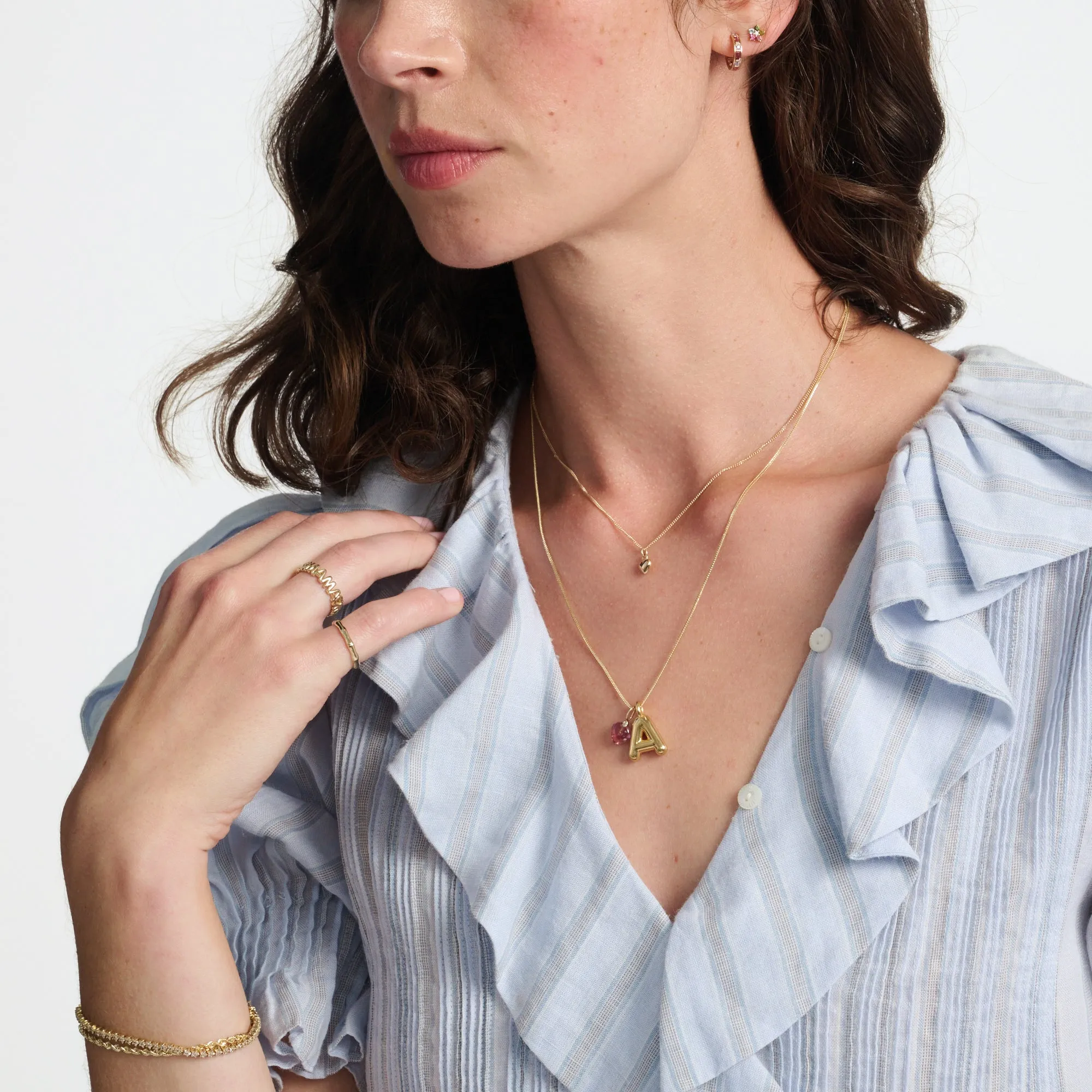 Tourmaline and Diamond Aurora Studs sold by Larroude product image thumbnail 5