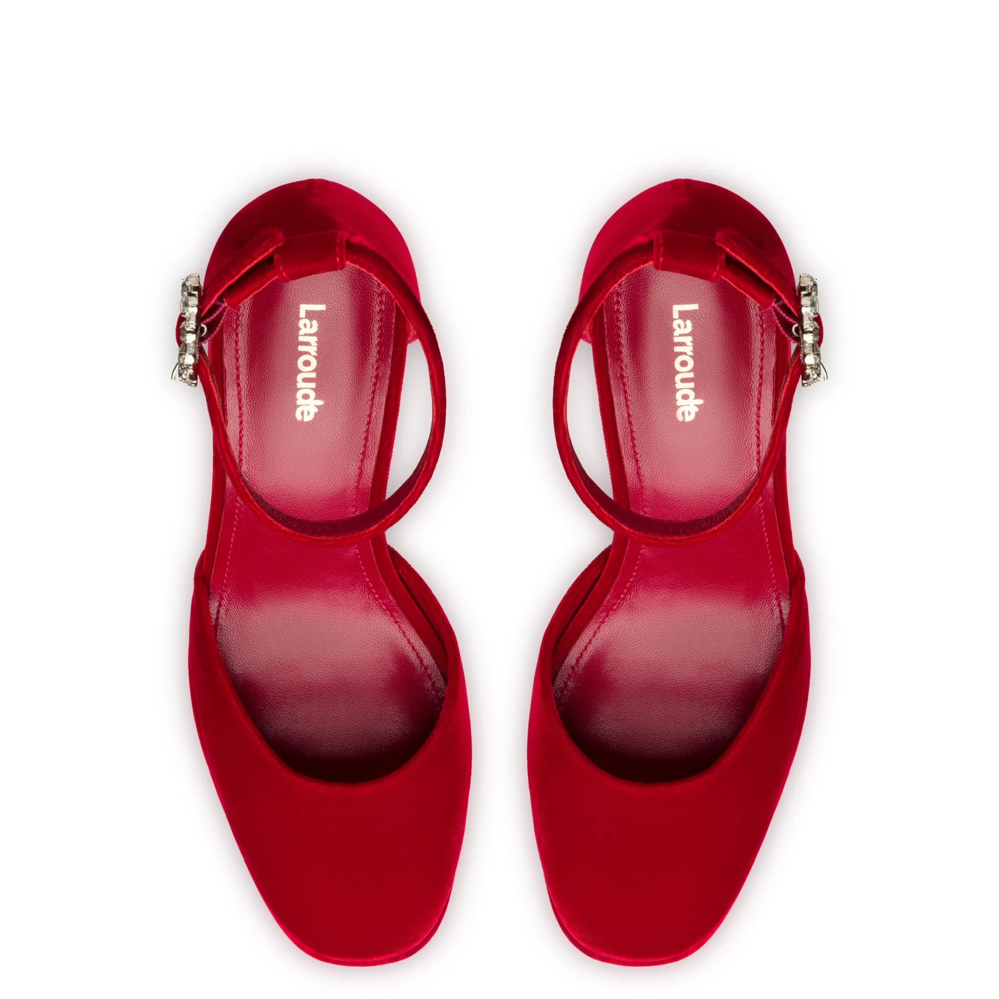 Ari Pump In Rouge Velvet sold by Larroude product image thumbnail 3