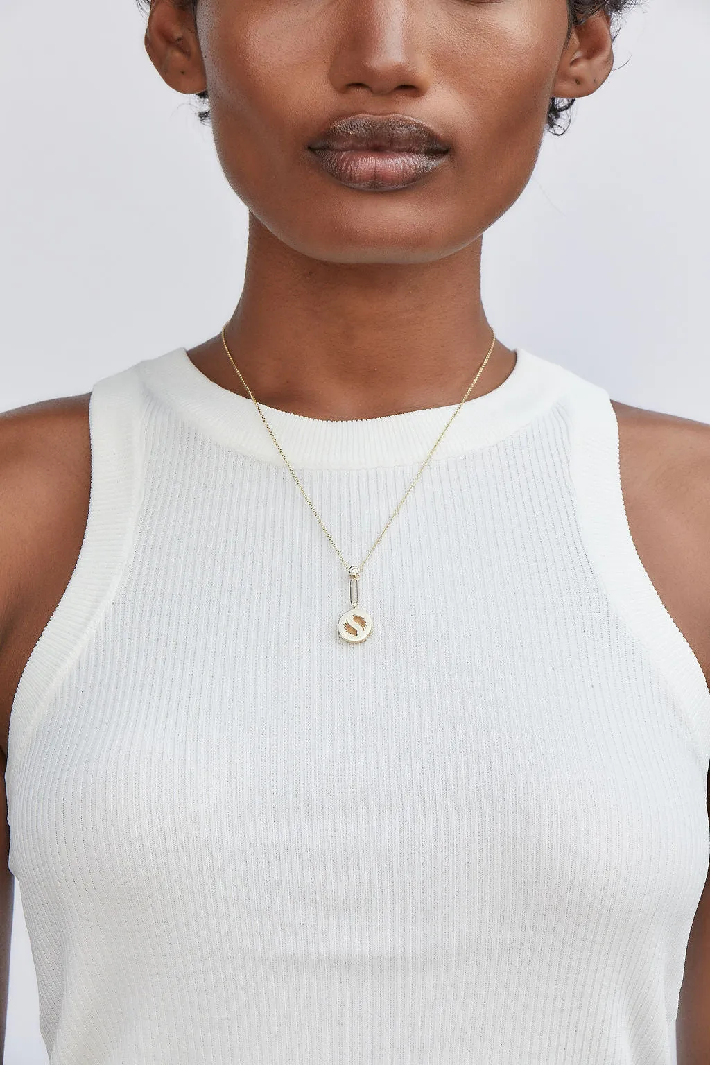 Mini Love Pendant on 18" Drop Loop Chain sold by Larroude product image thumbnail 4