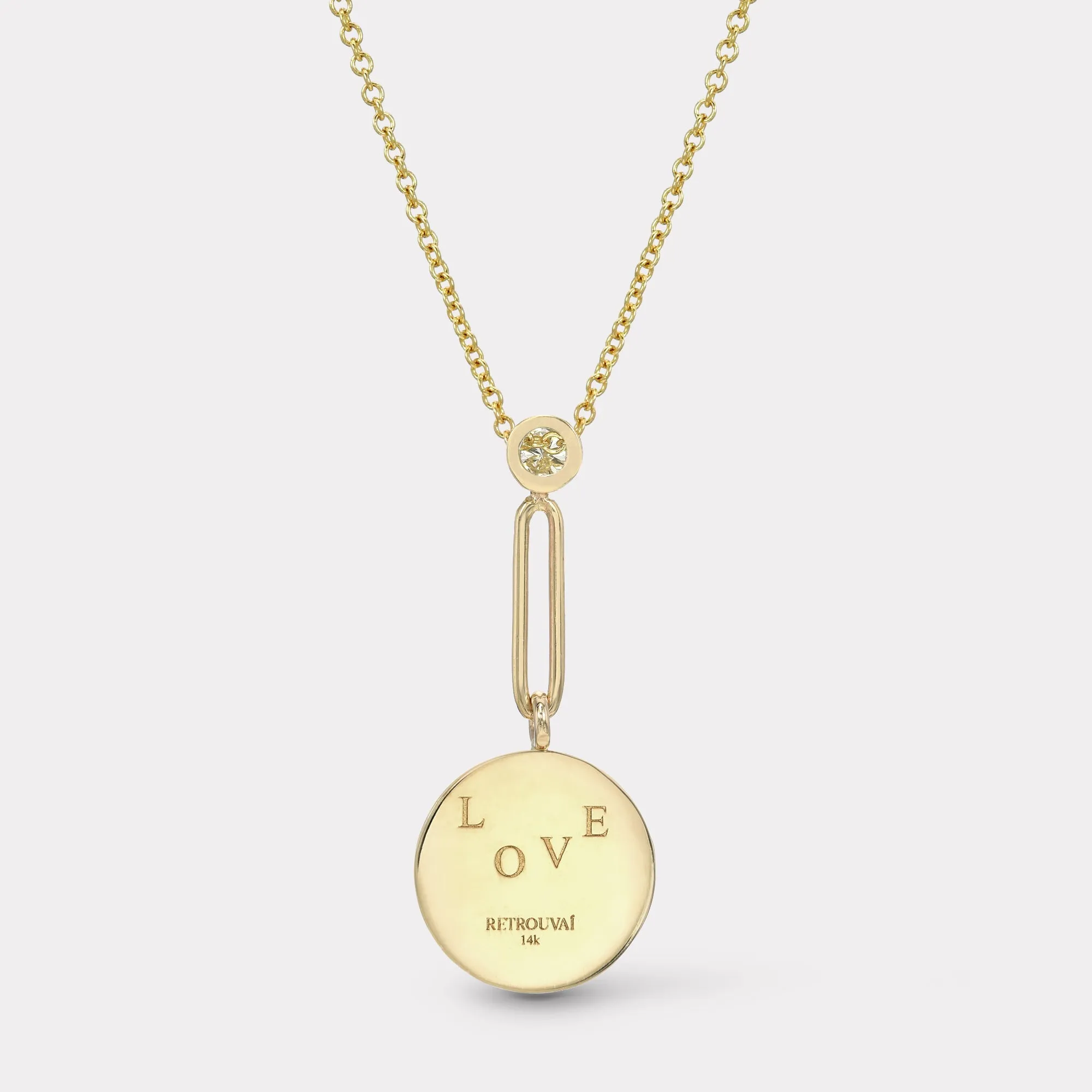 Mini Love Pendant on 18" Drop Loop Chain sold by Larroude product image thumbnail 3